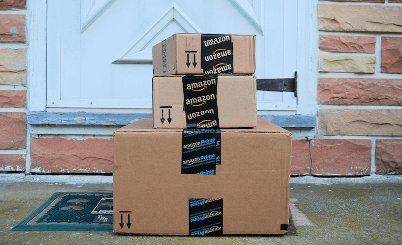 amazon packages at front door
